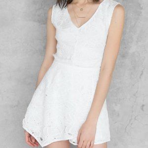Francesca's Ivory Flower Lace Romper (Alya)